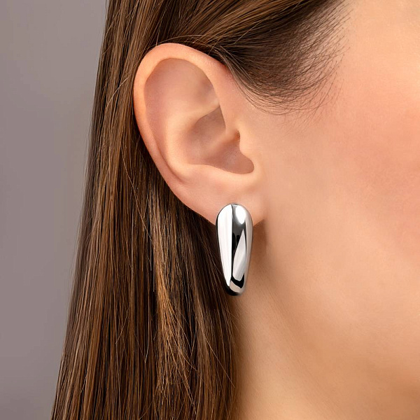 Золотые массивные сережки Francelli (арт. е1091795/25б) – изображение 2