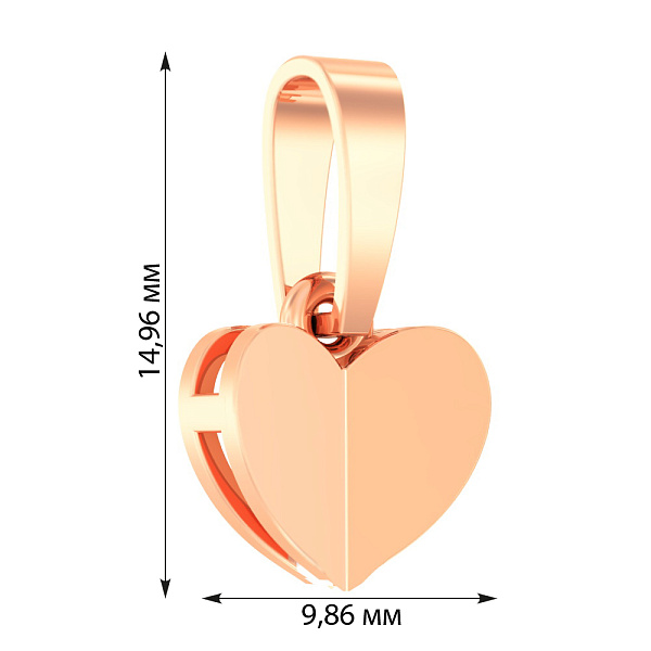 Золотая подвеска Сердечко (арт. 441060) – изображение 2