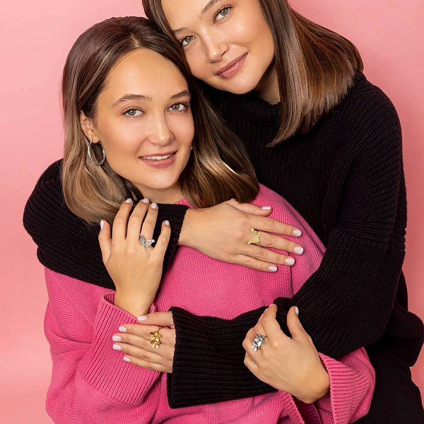 Кольцо Francelli из белого золота с подвеской (арт. 140201б) – изображение 5