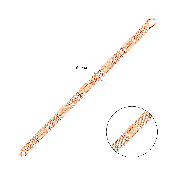 Браслет з червоного золота (арт. 3261187) – зображення 3