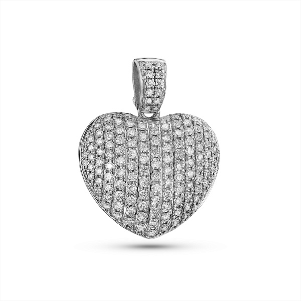 Золотий кулон Сердечко з діамантами (арт. П011822050б) – зображення 1