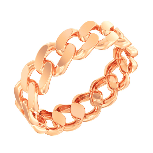 Кольцо "Звенья" из красного золота  (арт. 140906) – изображение 1