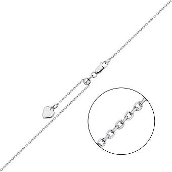 Ланцюжок зі срібла плетіння Якірне з регульованою довжиною (арт. 0306202з)