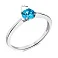 Срібна каблучка з аквамарином (арт. 7501/574Амсп) – зображення 2