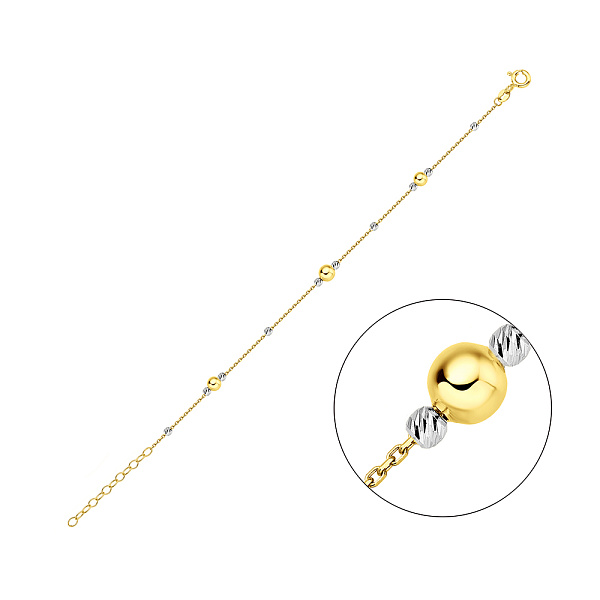 Браслет из белого и желтого золота (арт. 326574жб) – изображение 1