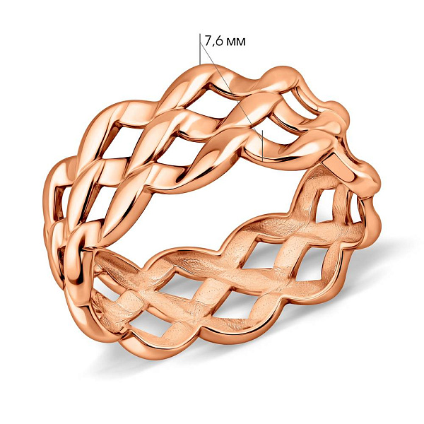 Кольцо из красного золота (арт. 141279) – изображение 7