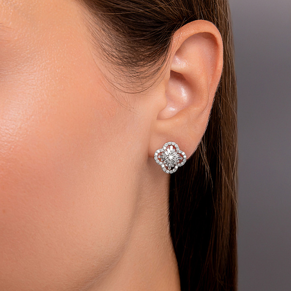 Золоті сережки з діамантами (арт. С011497090б) – зображення 2