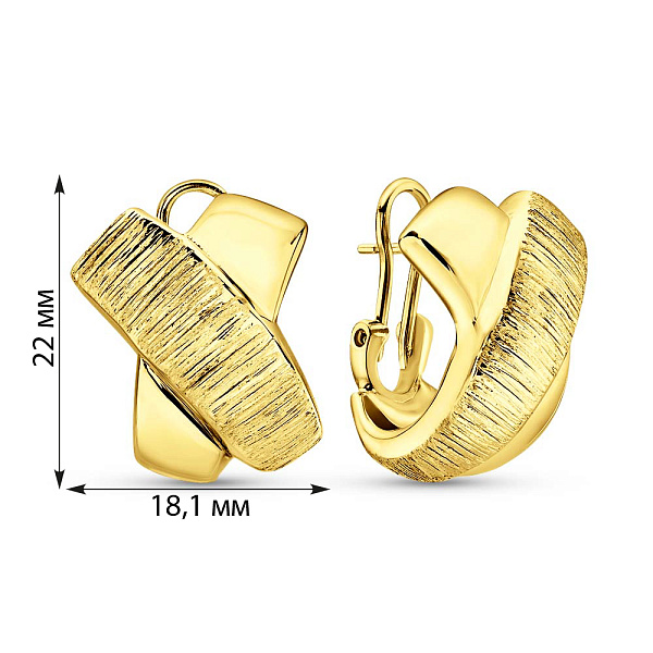Серьги из желтого золота Francelli (арт. е1091766ж) – изображение 3