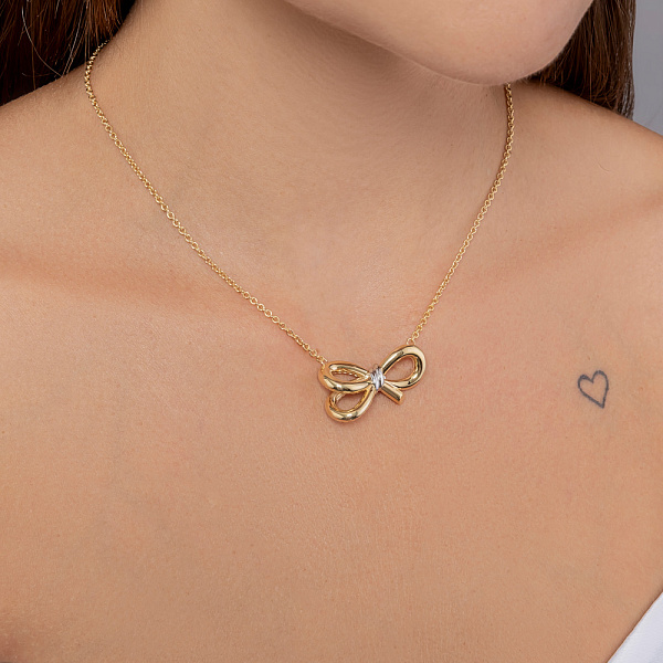 Колье из желтого золота Бантики Francelli (арт. е352976жб) – изображение 3