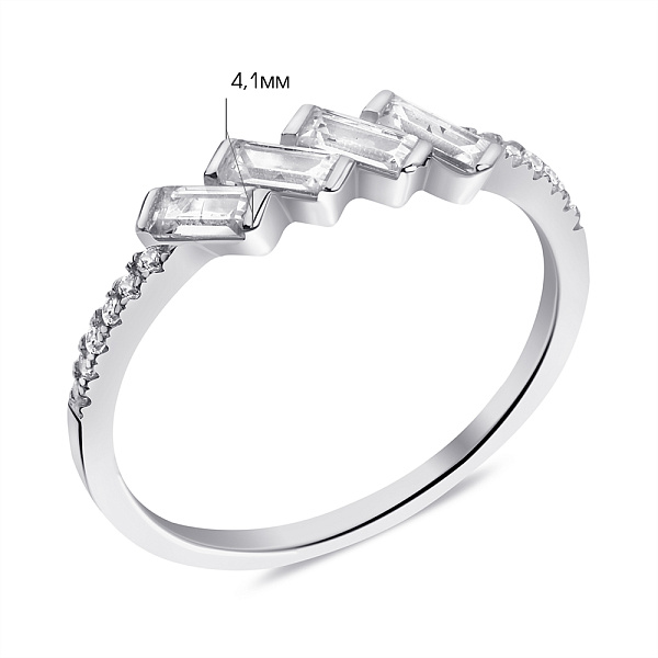 Серебряное кольцо с фианитами (арт. 7501/6890) – изображение 2
