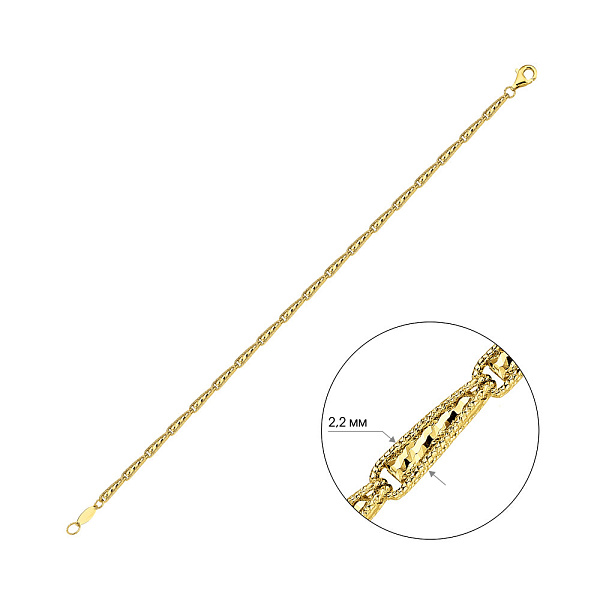 Золотой браслет Francelli (арт. 326792ж) – изображение 4