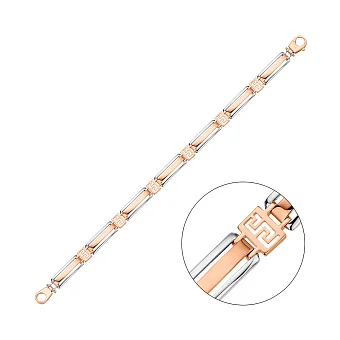 Браслет из красного и белого золота (арт. 326893кб)