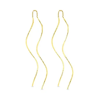 Сережки-протяжки з жовтого золота (арт. 1101014ж)