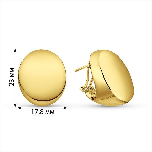 Серьги Francelli из желтого золота без камней (арт. е1091978ж) – изображение 3
