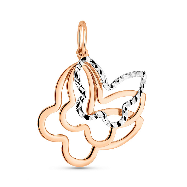 Золотая подвеска Бабочка (арт. 424780кб) – изображение 1