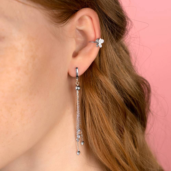 Серьга-каффа Бабочка из золота на левое ухо (арт. 110864лбЯ) – изображение 2