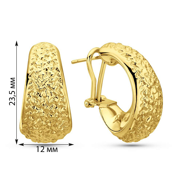 Сережки з жовтого золота Francelli (арт. 1091846/2ж) – зображення 5