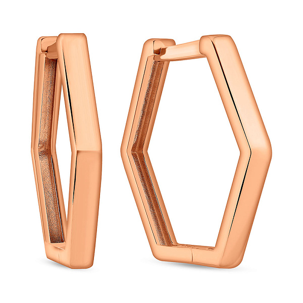 Сережки з червоного золота без каміння (арт. 110889) – зображення 1