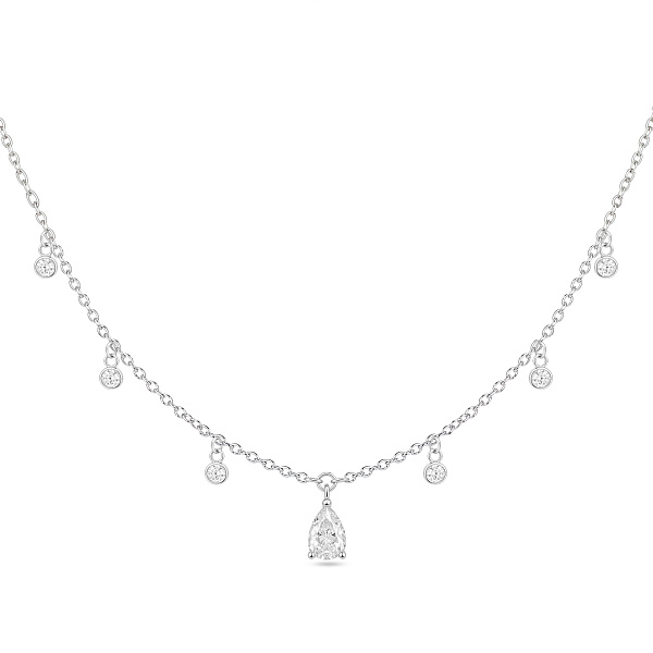 Серебряное колье с подвесками с фианитами (арт. 7507/2490) – изображение 1