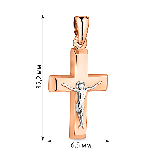 Крестик золотой с распятием (арт. 501562) – изображение 2