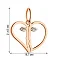Підвіс Серце з червоного золота (арт. 424376) – зображення 2