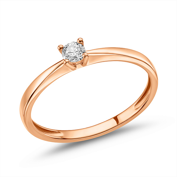 Золота каблучка з діамантом (арт. К011089015) – зображення 1