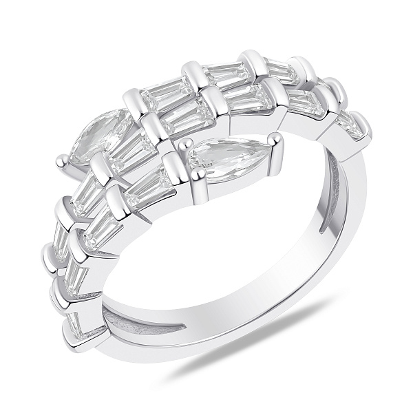 Серебряное кольцо с фианитами (арт. 7501/8396) – изображение 1