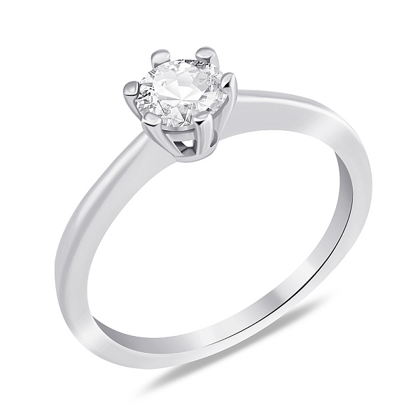 Серебряное кольцо с фианитом (арт. 7501/6679/2) – изображение 1