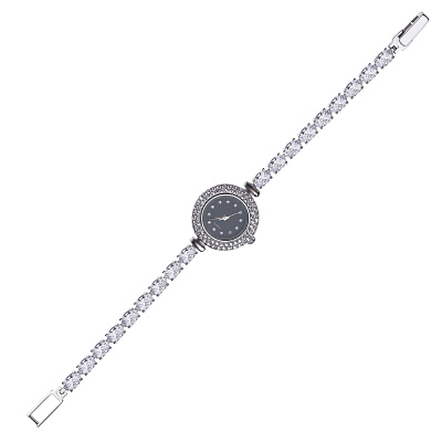 Срібний годинник з фіанітами (арт. 7526/228)