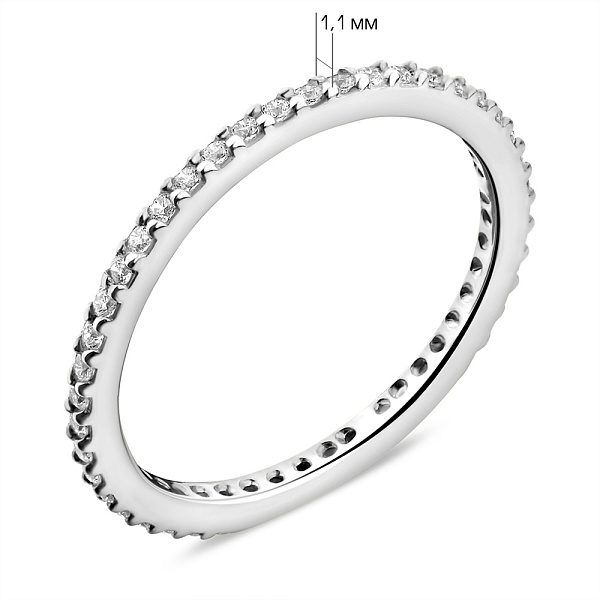 Серебряное кольцо с фианитами (арт. 7501/5616/1) – изображение 2