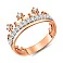 Кольцо Корона из красного золота с фианитами (арт. 140691) – изображение 1