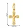 Хрестик з жовтого золота з фіанітами  (арт. 424522ж) – зображення 2