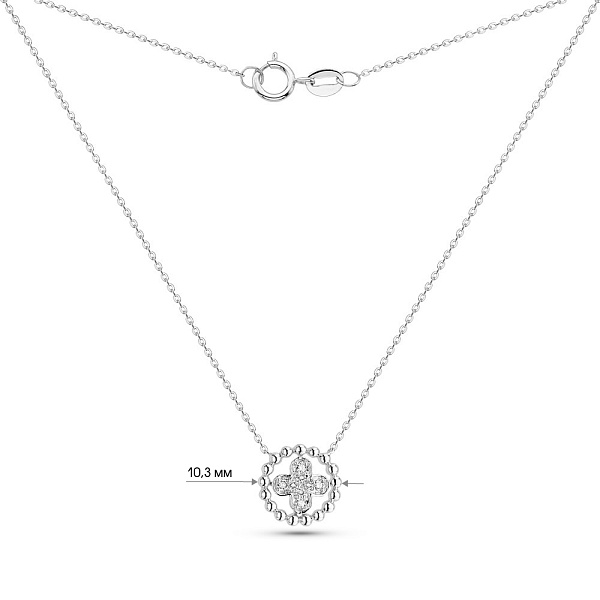 Золоте кольє з діамантами (арт. Ц341644010б) – зображення 3