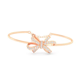 Золотий браслет Бантик з діамантами (арт. Б011828040)