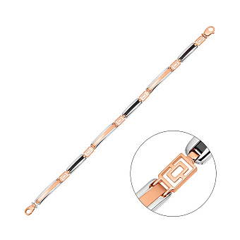 Фото Мужской браслет из золота с ониксом (арт. 325623кбо)