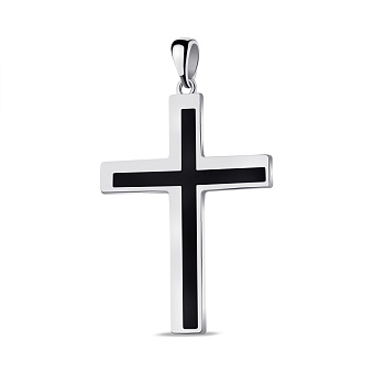 Крестик серебряный с эмалью (арт. 7503/3924еч)