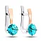 Серебряные серьги с аквамаринами (арт. 7202/215Амсп) – изображение 1