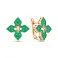 Золотые серьги Клевер с эмалью (арт. 1091580/15ез) – изображение 1