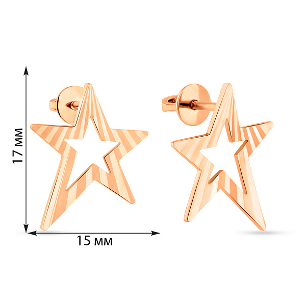 Золотые пусеты (арт. 111268а) – изображение 4