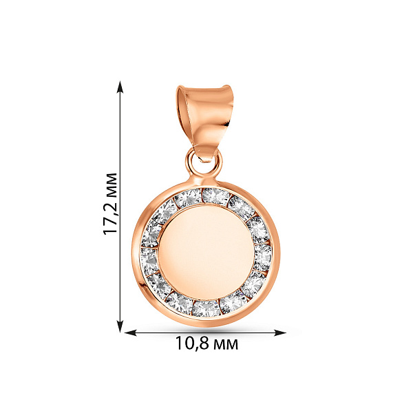 Золота підвіска з фіанітами (арт. 424663) – зображення 4