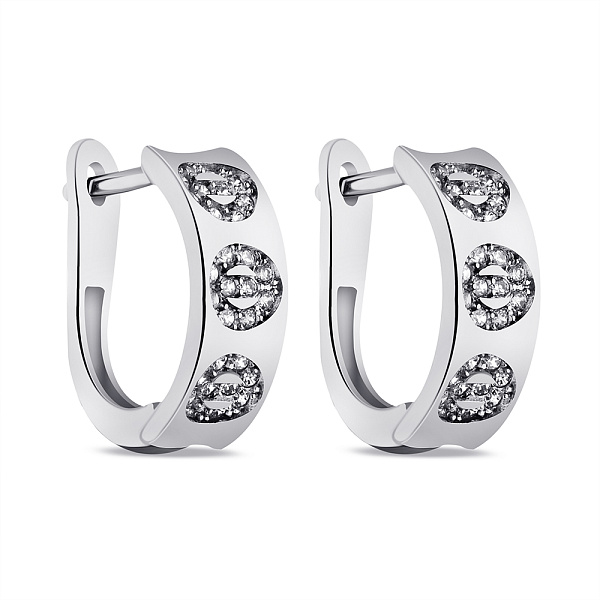 Серьги из серебра с фианитами (арт. 7502/9389) – изображение 1