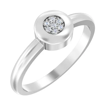 Золота каблучка з фіанітами (арт. 142100б)