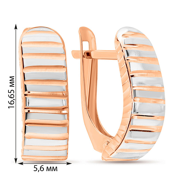 Золотые серьги без камней (арт. 121316) – изображение 3