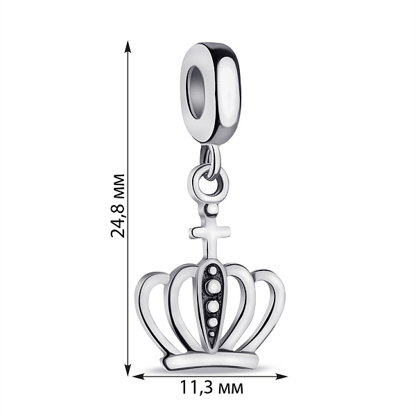 Серебряный подвес-шарм Корона (арт. 7903/3100570) – изображение 2