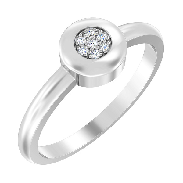 Золотое кольцо с фианитами (арт. 142100б) – изображение 1