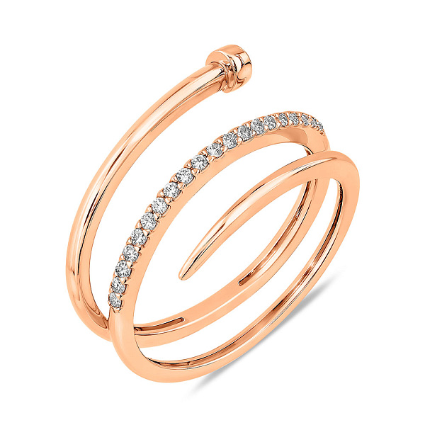 Золота каблучка з фіанітами (арт. 141032) – зображення 1