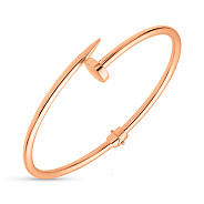 Фото Жесткий браслет из красного золота в форме гвоздя (арт. 324898)