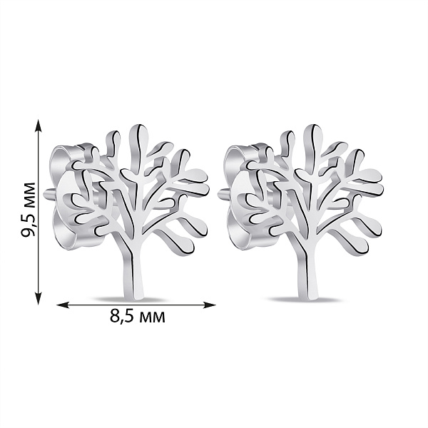 Сережки-пусети зі срібла Дерево життя  (арт. 7518/6572) – зображення 2