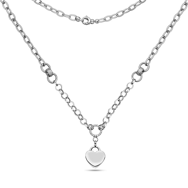 Кольє з білого золота з фіанітами (арт. 352272б) – зображення 2