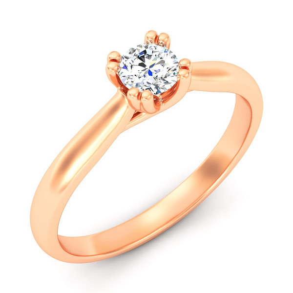 Помолвочное золотое кольцо с бриллиантом (арт. К01116505026) – изображение 1